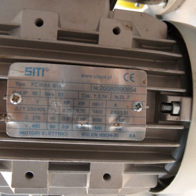 Silnik elektryczny 3-fazowy firmy SITI typ FC 80A4 B14